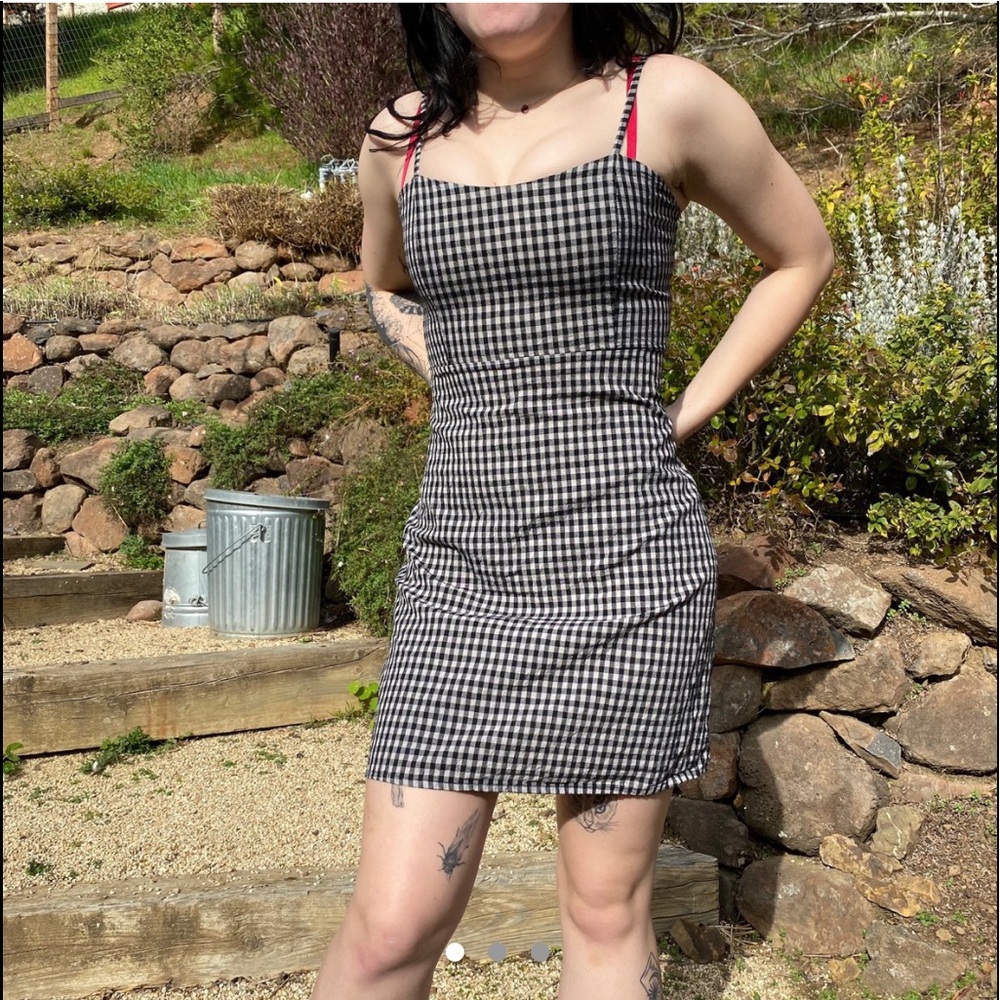 Black Gingham Karla Dress from Brandy Melville